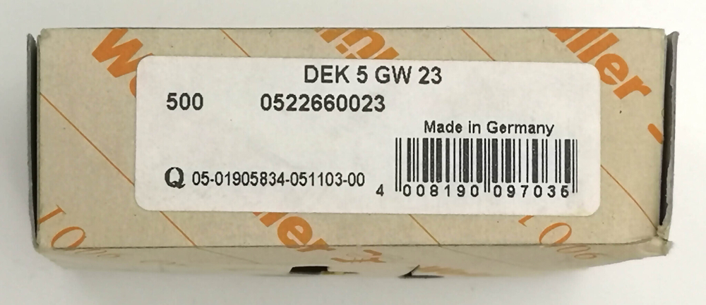 Маркер для клемм 5х5мм dekafix 5 GW 23 (50 шт.) Weidmuller 0522660023