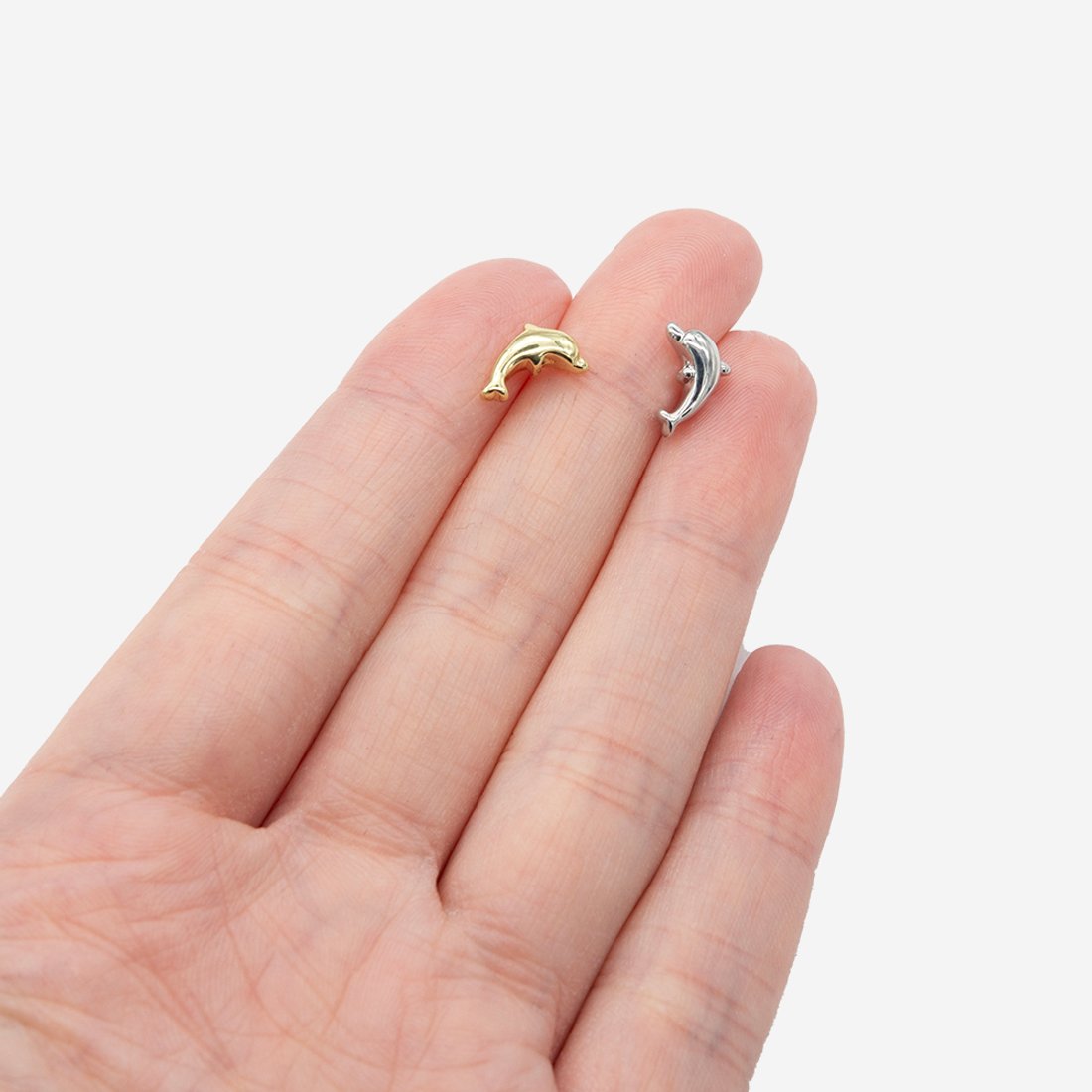 Подвеска-разделитель "Дельфин", 9,5*6,8мм, родирование