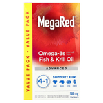 Schiff, MegaRed, омега-3, рыбий жир и криль, усовершенствованный продукт 4 в 1, ваниль, 500 мг, 80 капсул