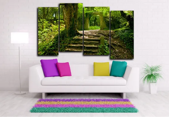 Модульная картина "Заброшенный парк"