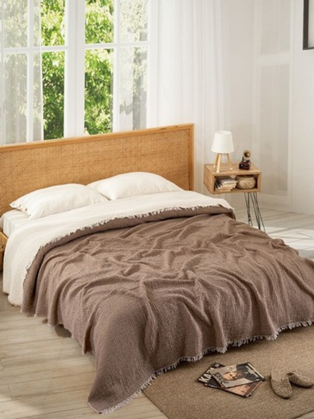 Плед муслин PIQUE KAHVE 220*240 см