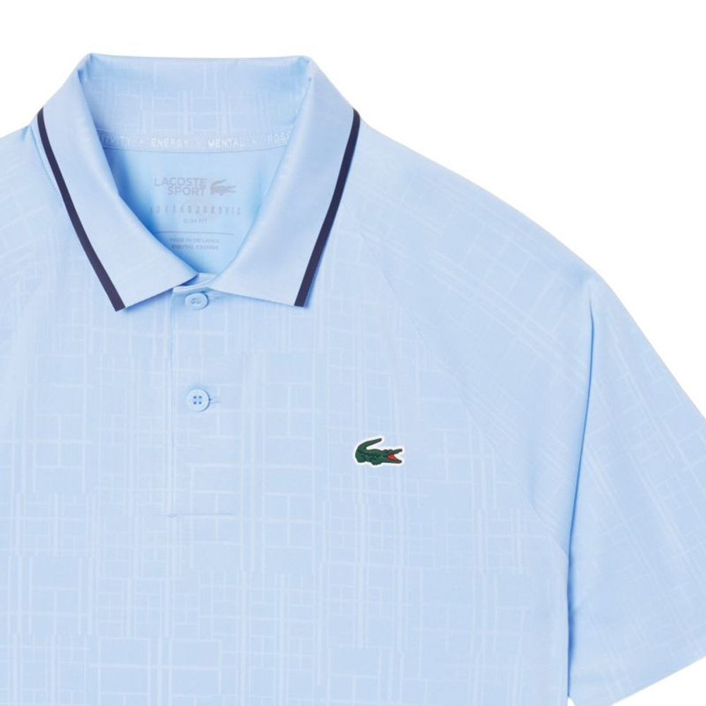 Мужское теннисное поло Lacoste Tennis x Novak Djokovic On Court - pastel blue