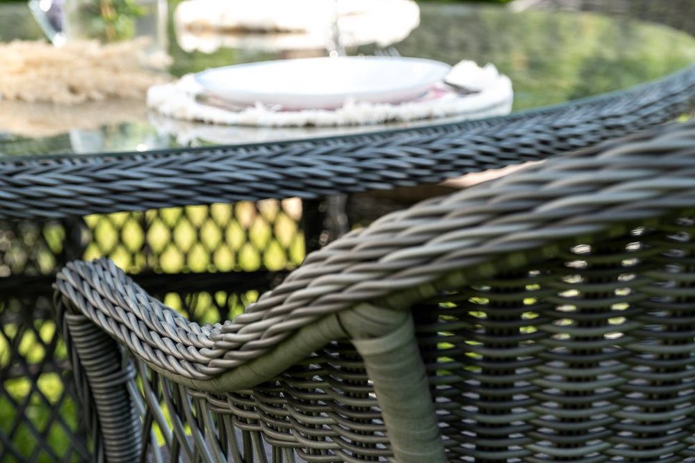 "Эспрессо–150 S" обеденная группа плетеная, цвет графит