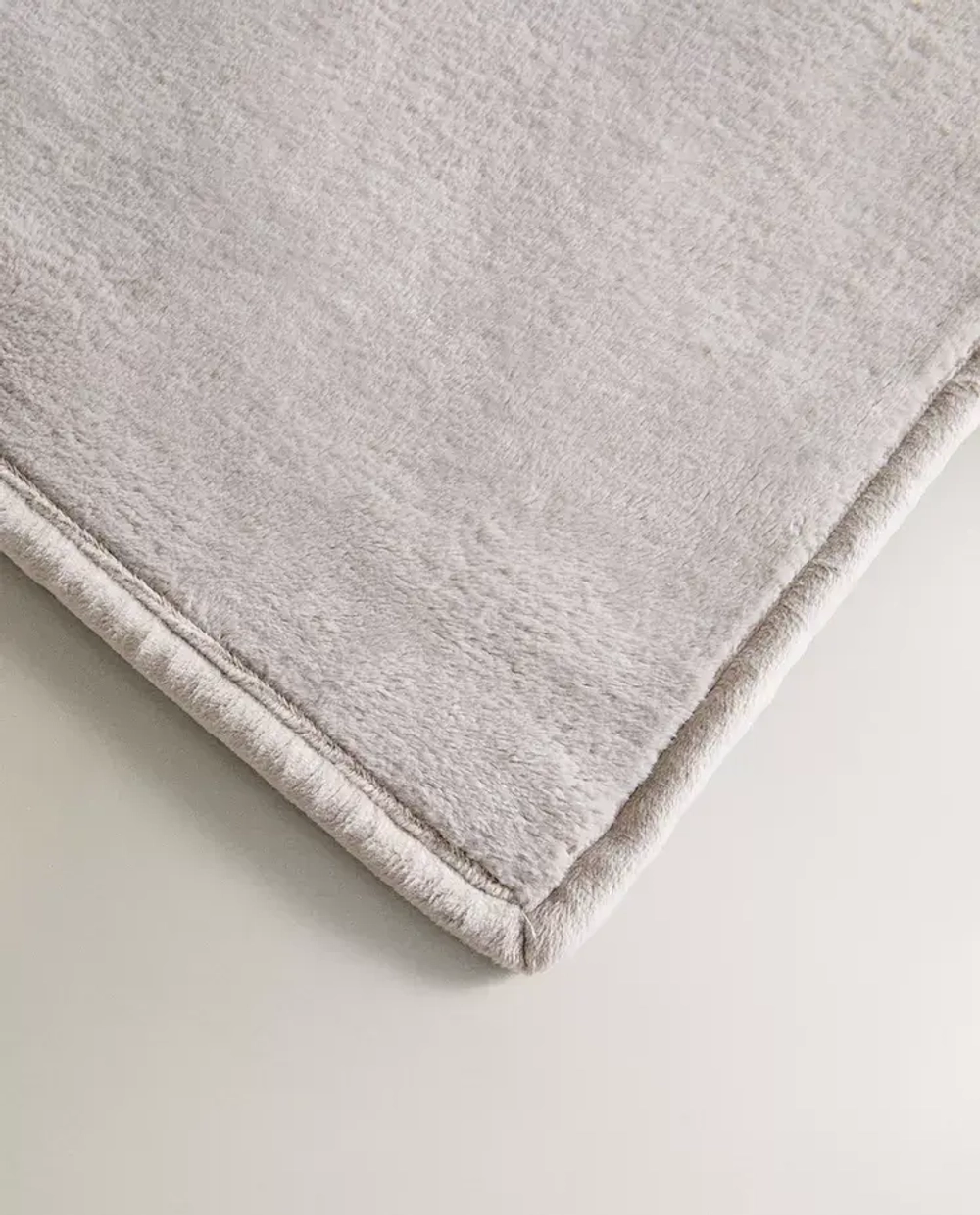 ZARA HOME ПЛЕД ИЗ ФЛИСА, СЕРЫЙ