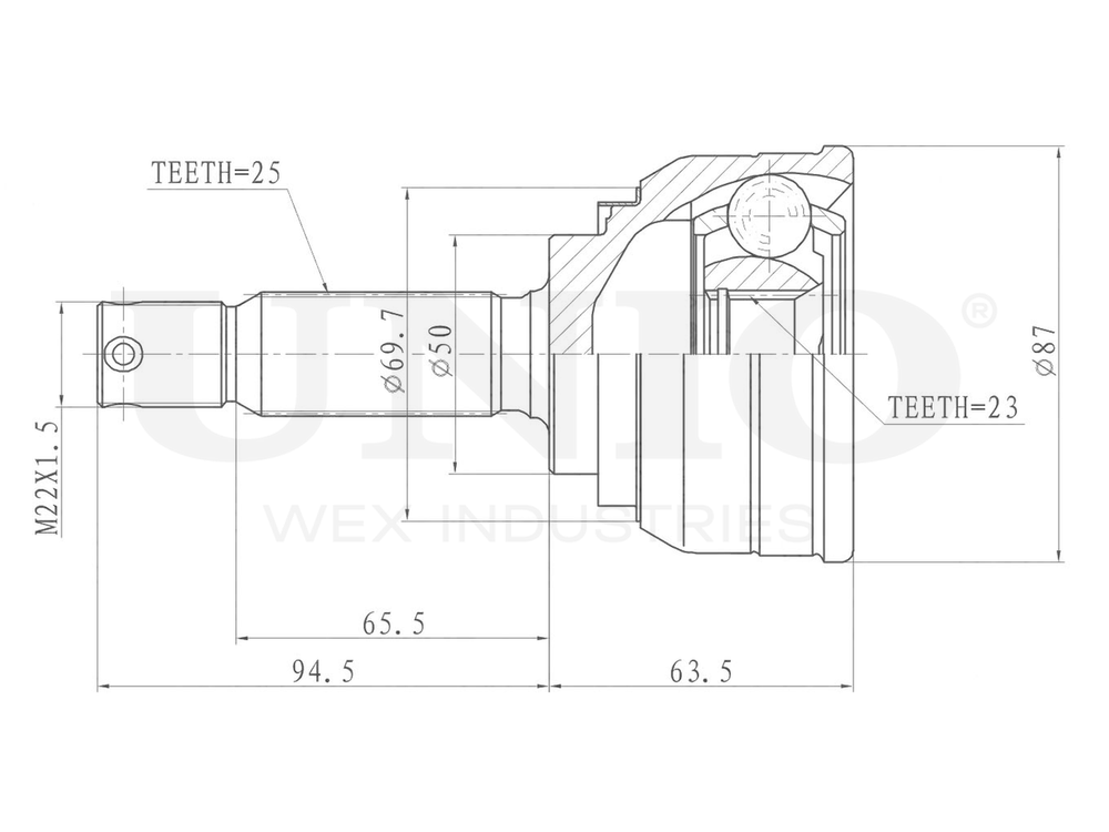 ШРУС внешний UNIO CVJ-20221