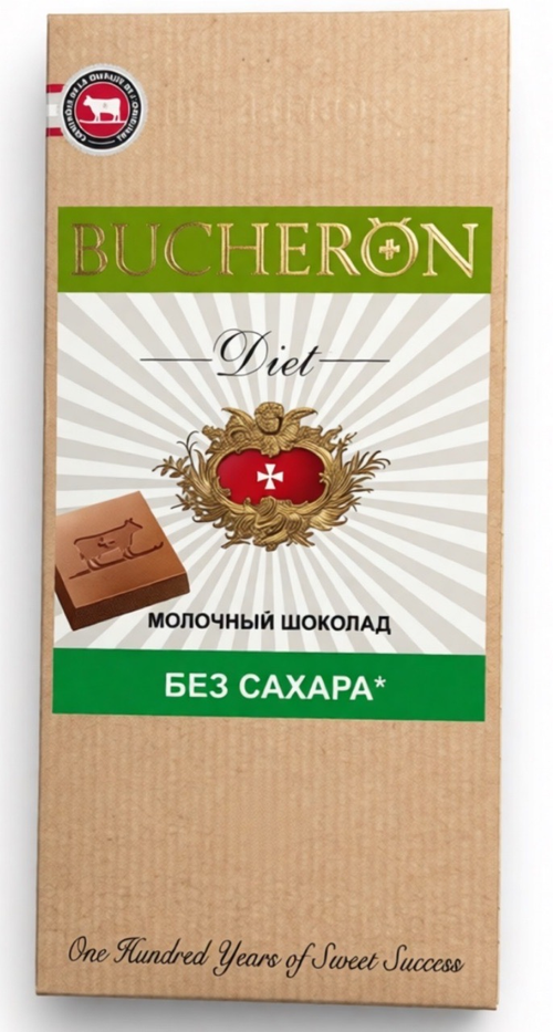 ШОКОЛАД BUCHERON DIET МОЛОЧНЫЙ БЕЗ САХАРА 70Г/60