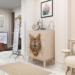 Комод Кот Саймон с 3 ящиками Айвори