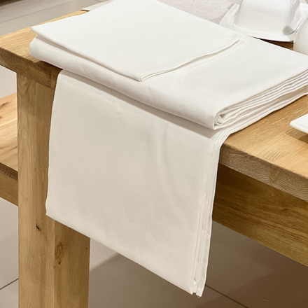 Дорожка льняная белая 40*160 см