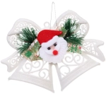 Украшение новогоднее «Колокольчик-Дед Мороз» 13*19 см, Белый