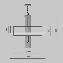 Подвесной светильник Впечатление / Impressive E14х5 Maytoni mod151pl-05g