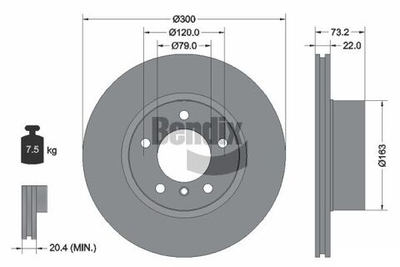 BENDIX Braking - BDS1262HC-BEN - Brake Disc