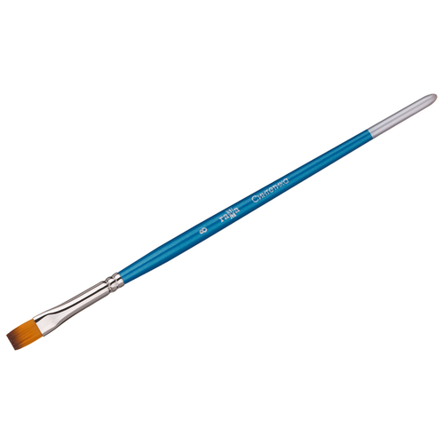 Кисть синтетика Гамма, плоская №08 280618.08.08