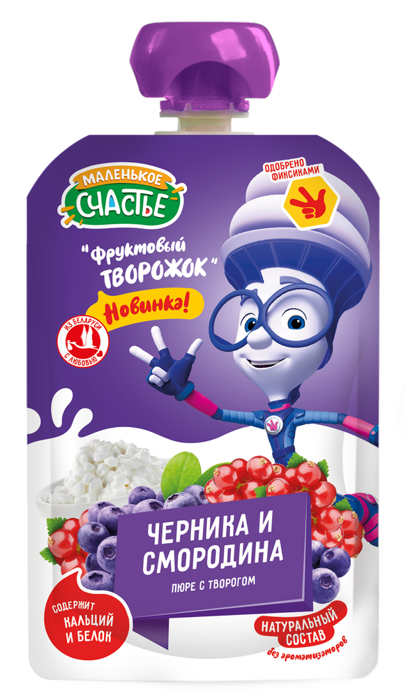 Фиксики 85гр Творожок Черника-Смородина