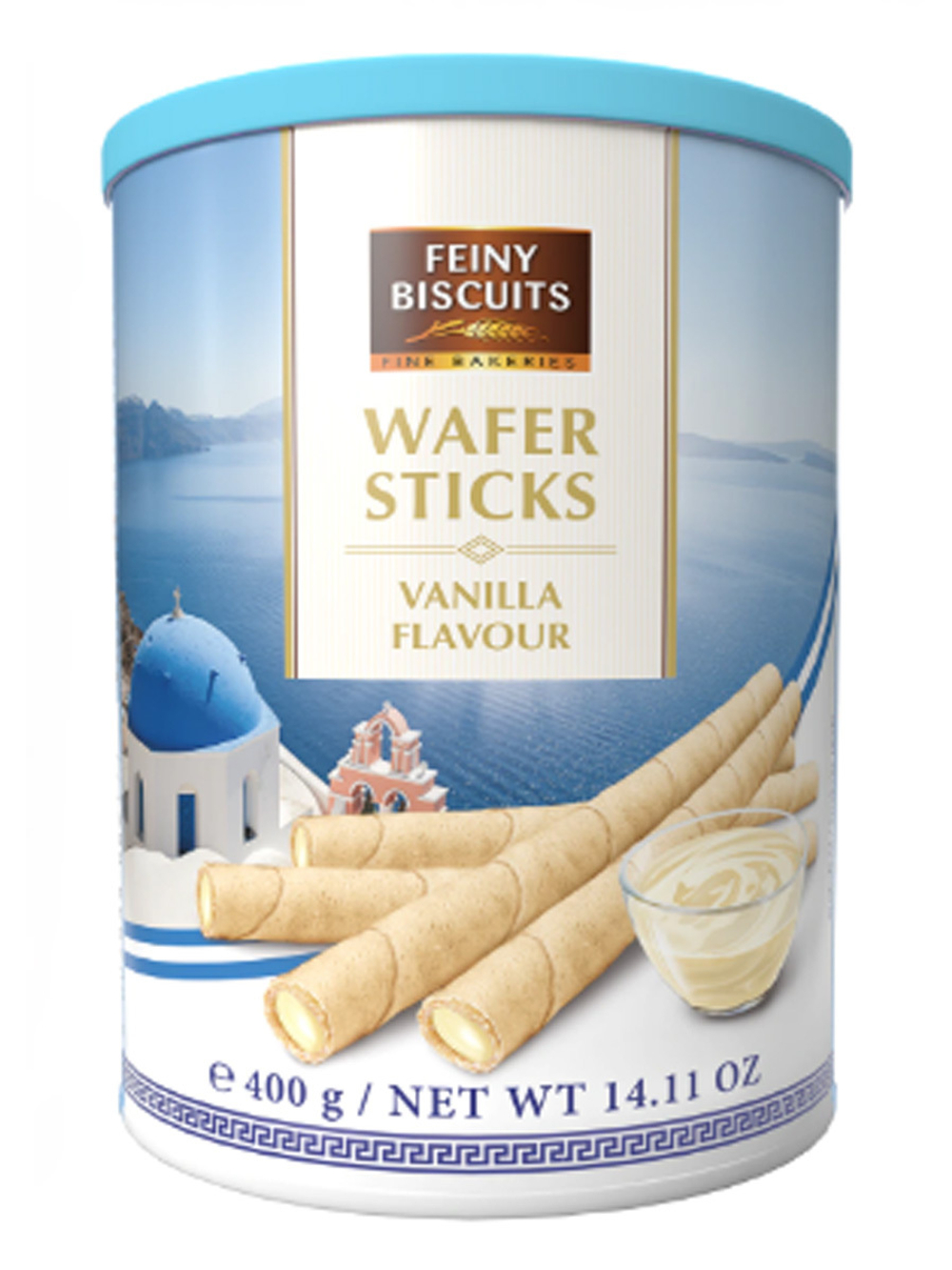 Вафельные трубочки Feiny Biscuits с кремовой начинкой со вкусом ванили (50%) 400г