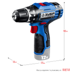 Дрель-шуруповерт Зубр Профессионал DL-121 12В