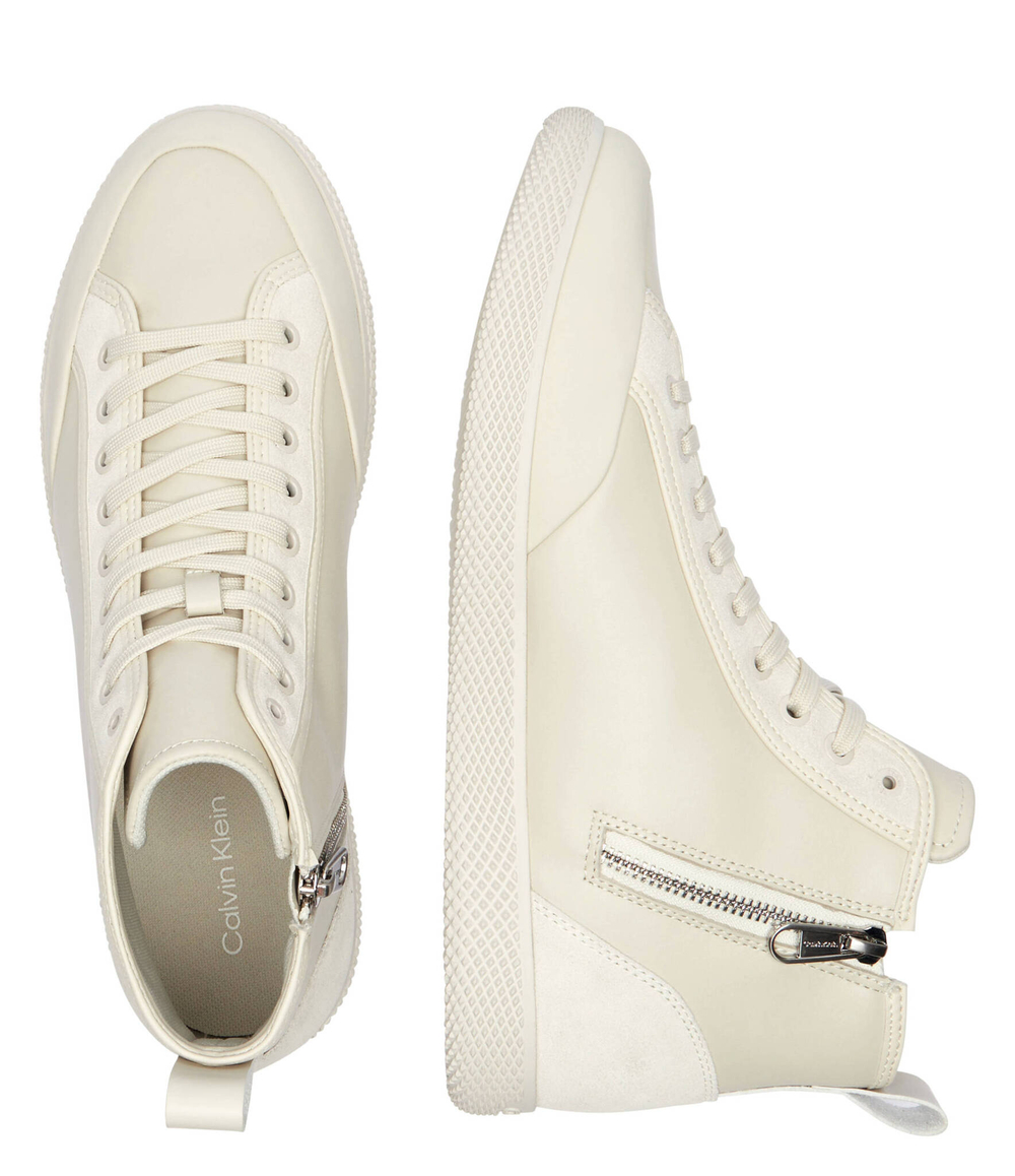 Кожаные кроссовки Calvin Klein - экрю(HM0HM01586)