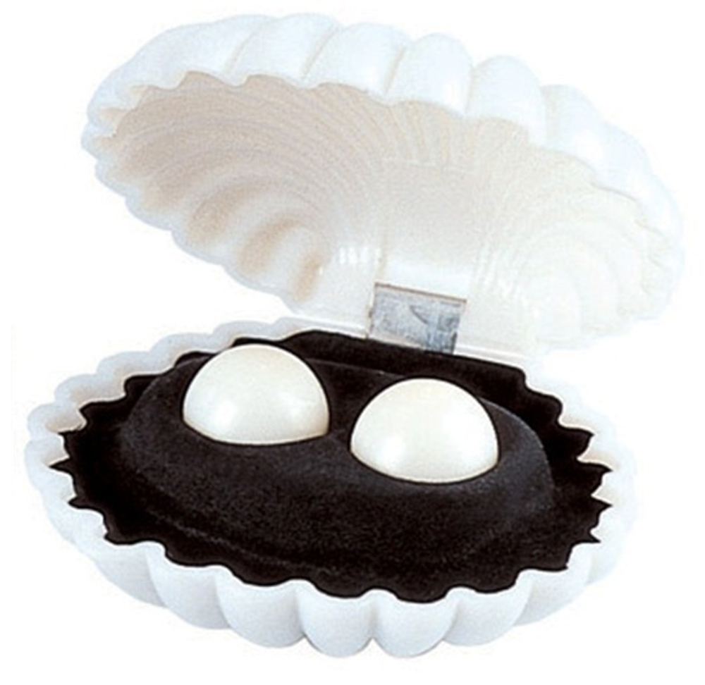 Жемчужины удовольствия - белые вагинальные шарики