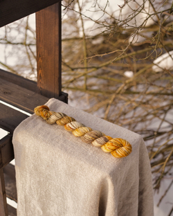 Носочная пряжа с добавлением шерсти "Лисий хвост" 20 г