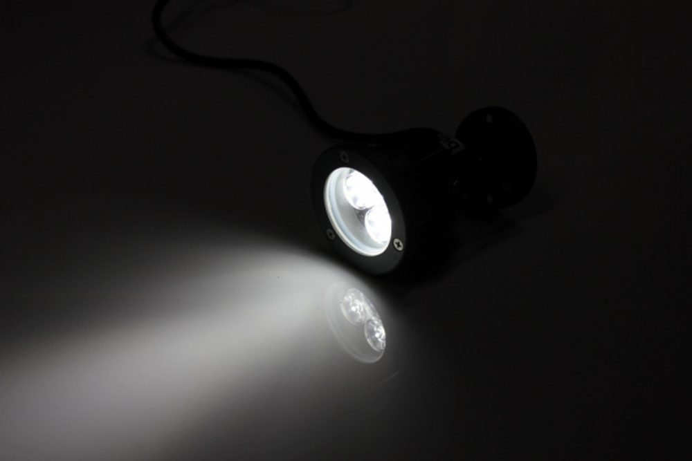 G-DT02-W 12V точ.повор.LEDпрожек,3LED CREE/1W,6300K,12V белый