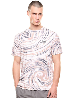 Мужская теннисная футболка EA7 Tennis Pro In Ventus7 - fancy beige