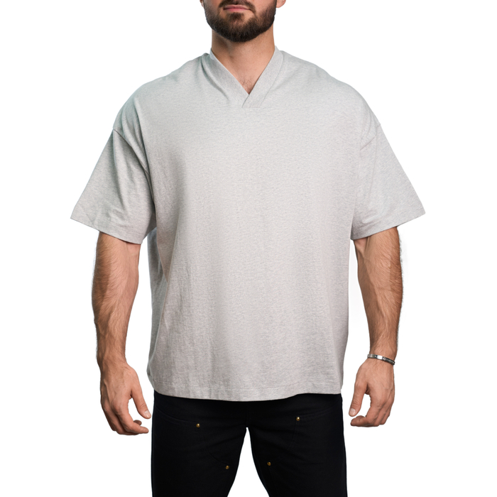 Fear of God Essentials V-Neck T-Shirt "Light Heather Oatmeal"