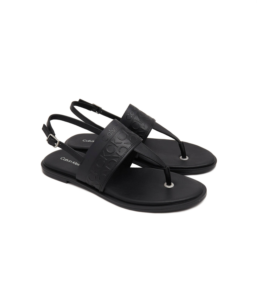 Кожаные босоножки almond tp sandal - hf mono Calvin Klein - черный(HW0HW01536)
