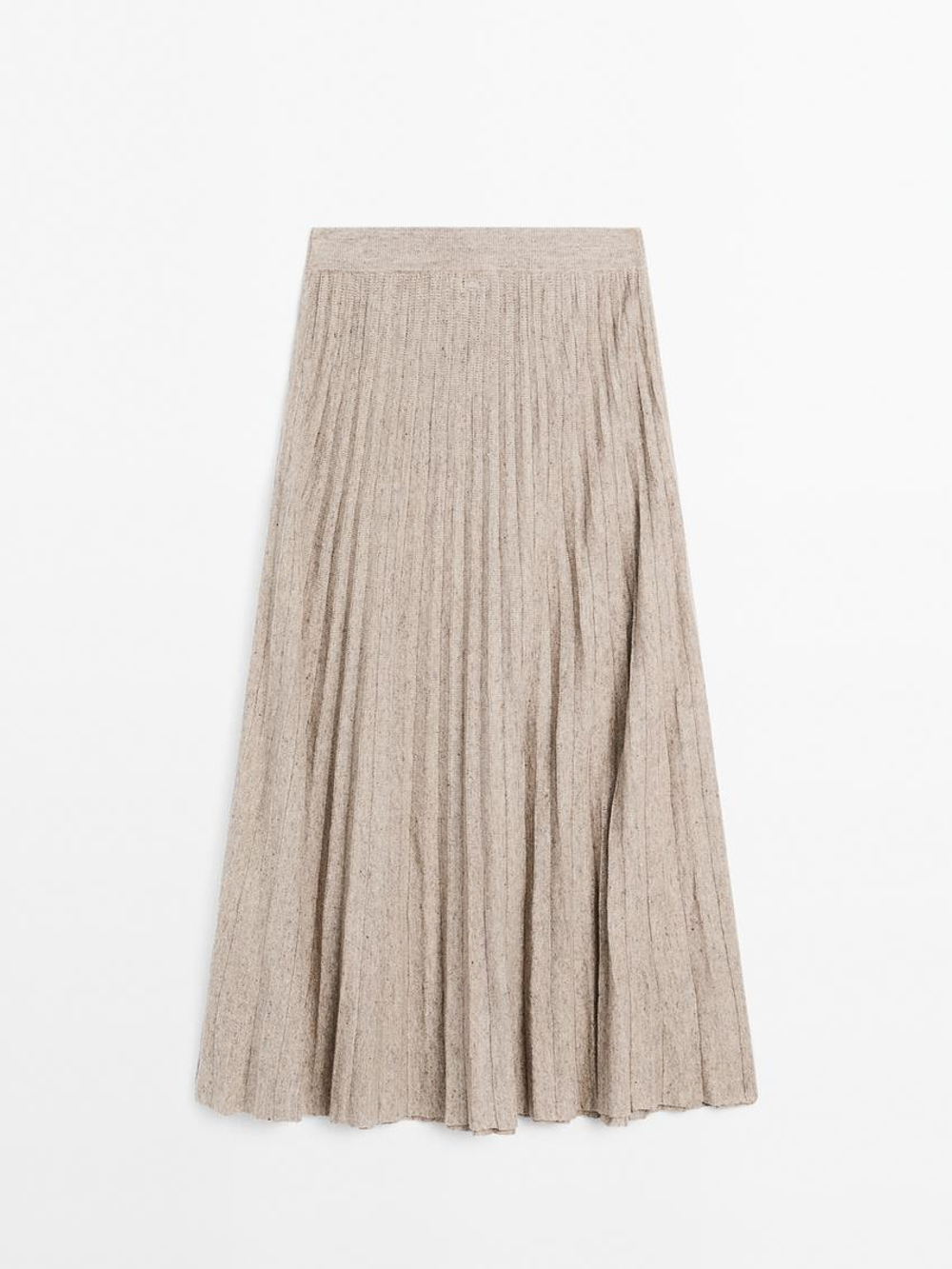 Massimo Dutti Юбка миди, серый