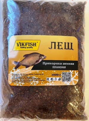 Прикормка VIKFISH Зимняя УВЛАЖНЕННАЯ (ЛЕЩ КРАСНЫЙ) 1000гр
