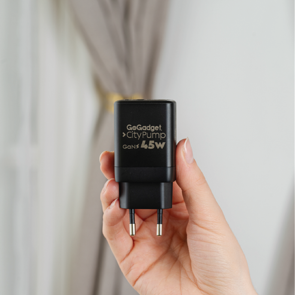 Сетевое зарядное устройство GoGadget CityPump 45W 1хUSB-C 1xUSB-A GaN