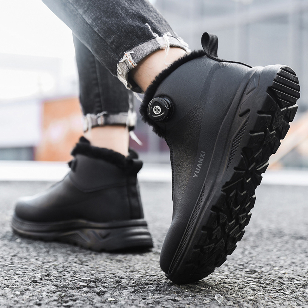 CHENGSHILUOTUO Shearling Trendy Insulated Shoes Men"s
