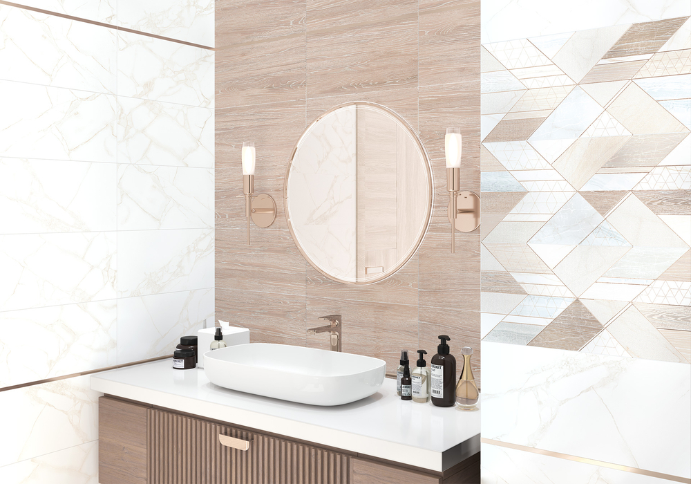 Артдеко белый / Artdeco White WT9ARE00 Плитка настенная 250*500*9