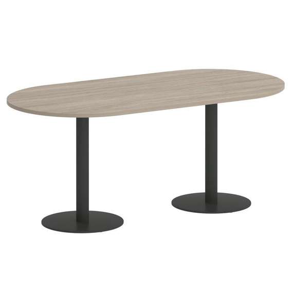 Onix Direct Стол овальный O.SPRG-3 Дуб Аттик/Металл Антрацит 1800*900*750