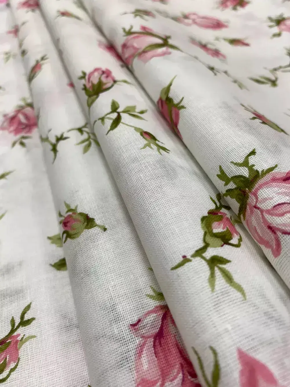 Наволочка комплект 2шт перкаль Сказка "Розовые бутоны" 45х45 см на молнии