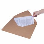 Конверты (290х390 мм) КРАФТ, без клея, 90 г/м2, КОМПЛЕКТ 500 шт., треугольный клапан, 102754