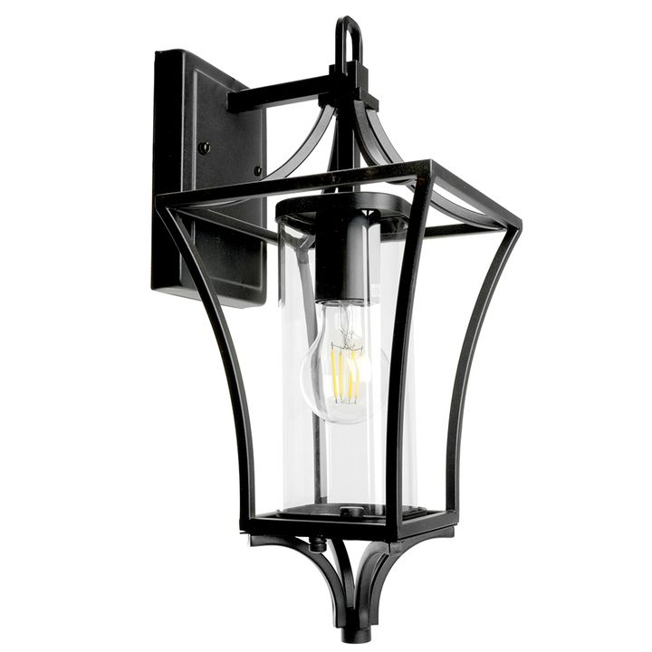 Светильник садово-парковый Feron PL731 на стену вниз 60W E27 230V, черный 51269