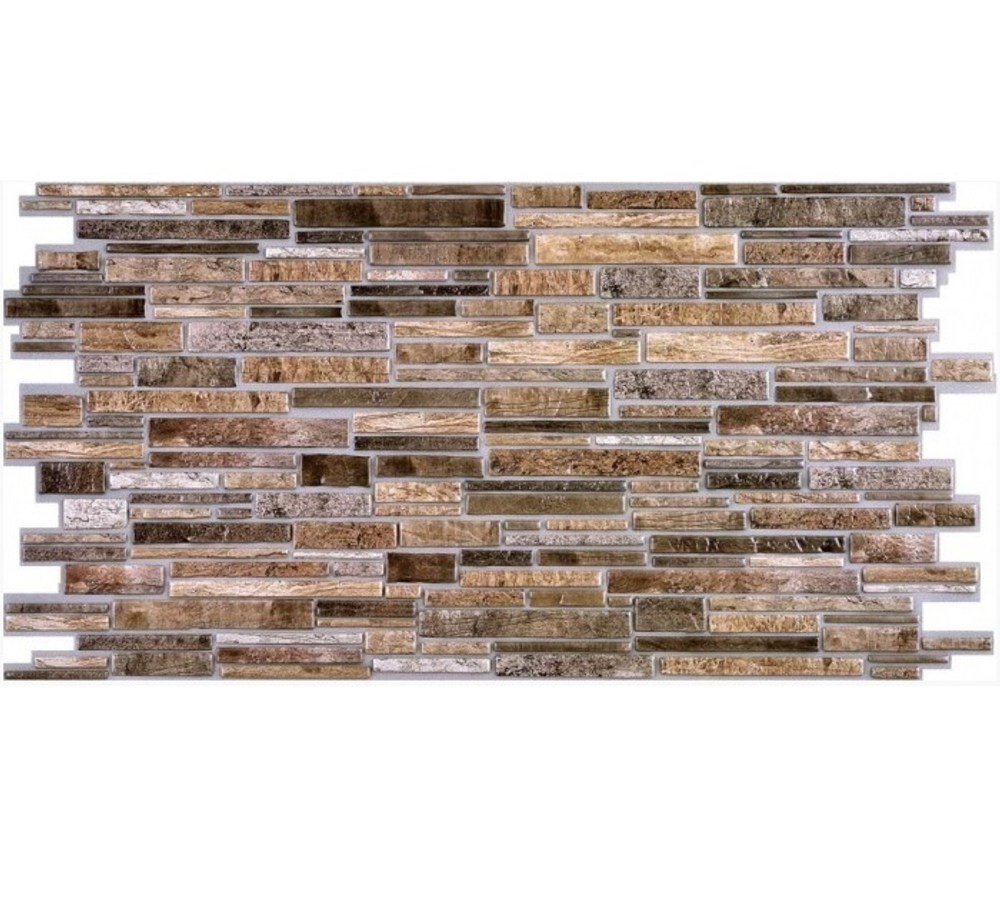 ПАНЕЛЬ РЕГУЛ 0,4 КАМЕНЬ "ПЛАСТУШКА КОРИЧНЕВАЯ 980Х489ММ