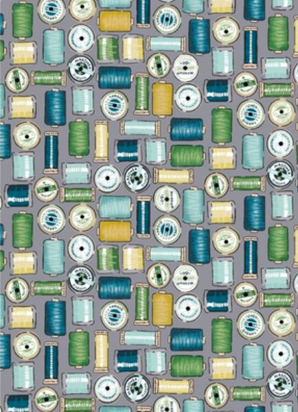 НИТКИ НА СЕРОМ,  хлопок Handmade Fabrics 5