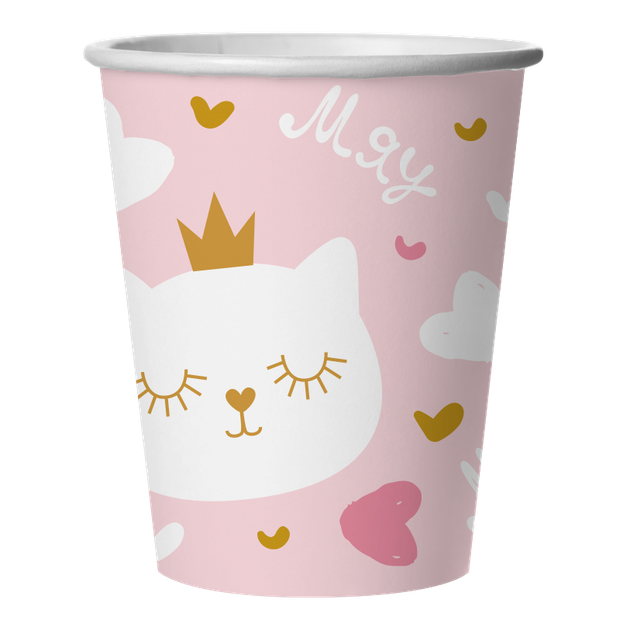 Стаканы (250 мл) Котенок Принцесса, 6 шт