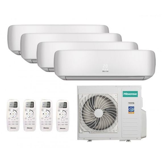 Мульти сплит-система Hisense на 4 комнаты (25+25+25+25 кв.м.) Premium Design