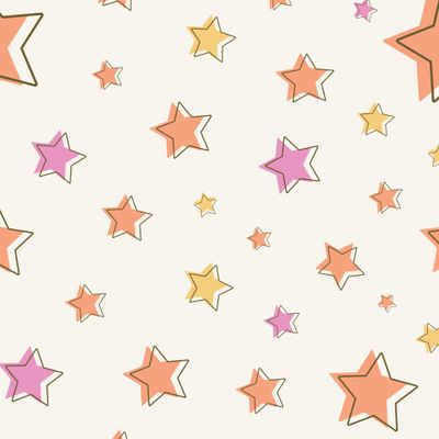 Оранжевые, желтые и розовые звезды