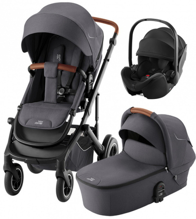 Коляска 3 в 1 Britax Roemer Smile 5Z и автокресло Baby-Safe Pro Space Black Midnight Grey