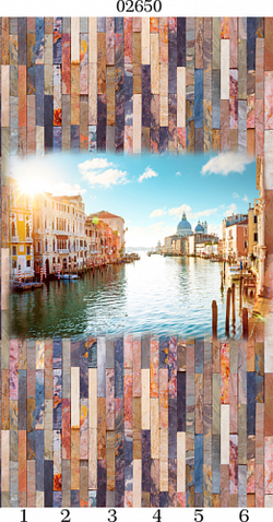 Панель ПВХ фотопечать 3D Panda Каскад 2700х250 мм