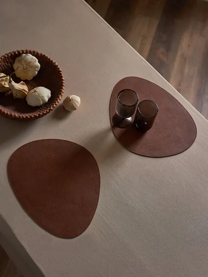 Салфетка сервировочная drop, 33х41 см, синяя/коричневая