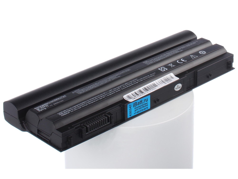 Аккумулятор iBatt 6600mAh, для Inspiron 5520 7720 Latitude E6420 E6430 5720 7520 E6540 E6440 E5430 E6520 E6530 Vostro 3560