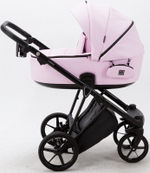 Детская коляска Adamex Porto Deluxe 3 в 1 PO-SA16 (РОЗОВ.ЗЕФИР КОЖА)