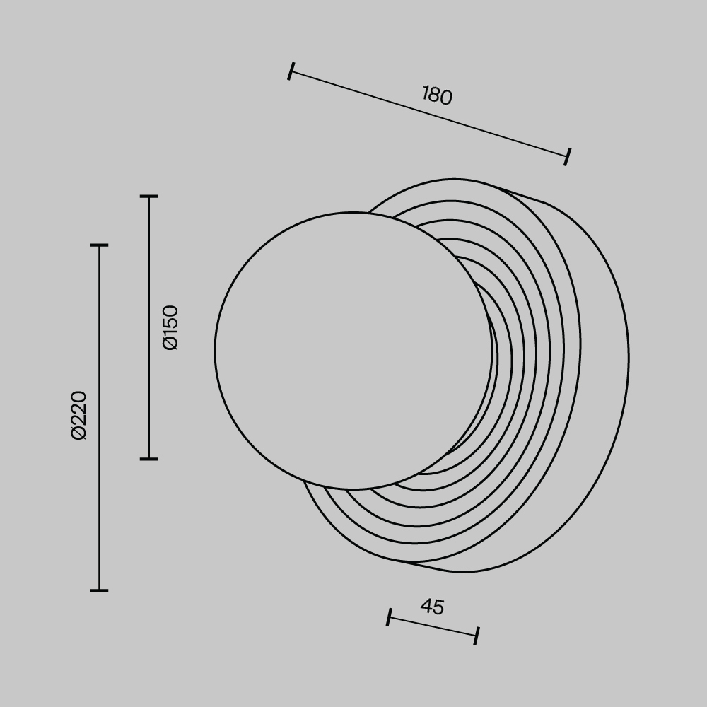 Настенный светильник (бра) Maytoni MOD403WL-01GR