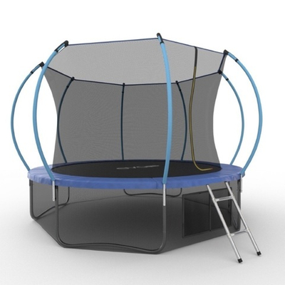 EVO JUMP Internal 12ft (Blue) + Lower net. Батут с внутренней сеткой и лестницей, диаметр 12ft (синий) + нижняя сеть