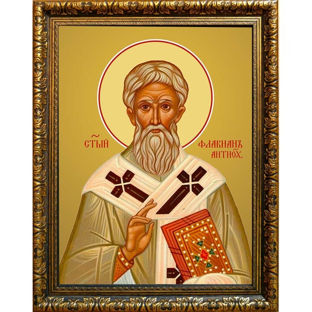 Флавиан, архиепископ Антиохийский, святитель. Икона на холсте.