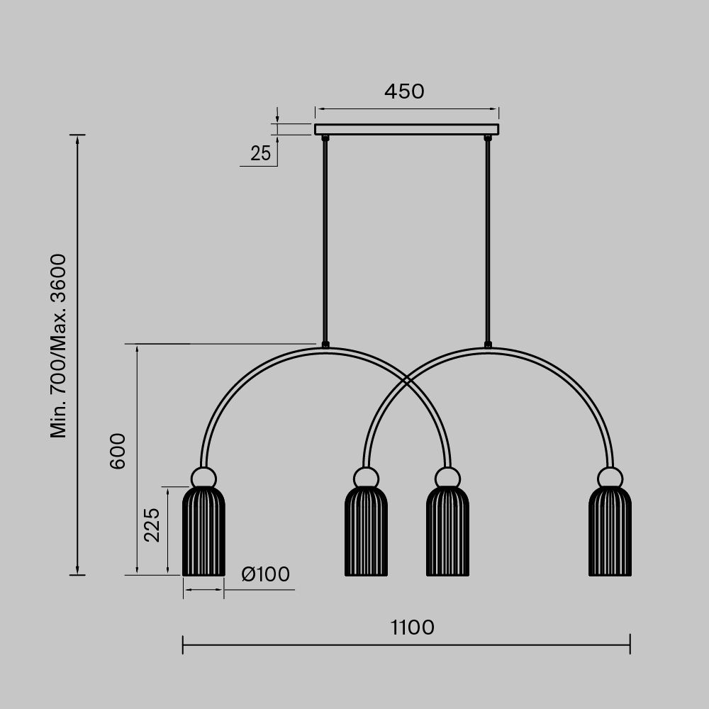 Люстра подвесная Maytoni Antic MOD302PL-04CG