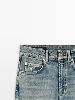 Massimo Dutti Джинсы прямого кроя со средней посадкой, светло-голубой